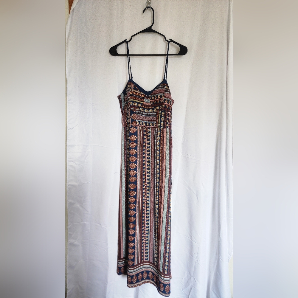 Bohemian Striped Maxi Dress - Multicolor